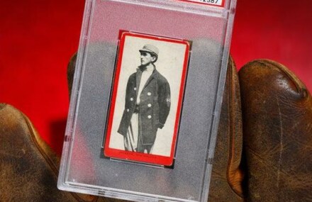 ‘Shoeless’ Joe Jackson baseball card from 1910 sells for $492K at auction