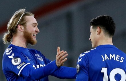 Everton midfielder Tom Davies shining in deeper role for Carlo Ancelotti