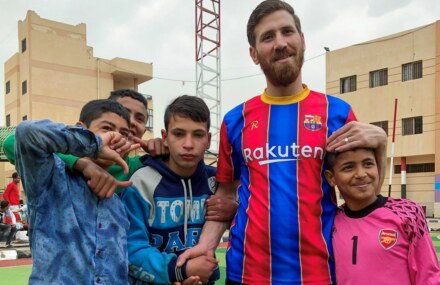 Egyptian Messi lookalike thrills soccer-loving orphans