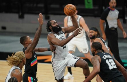 NBA roundup: James Harden lifts Nets to overtime win over Spurs