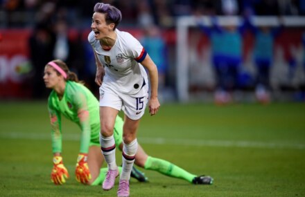 U.S. soccer star Rapinoe renews call for gender pay equity